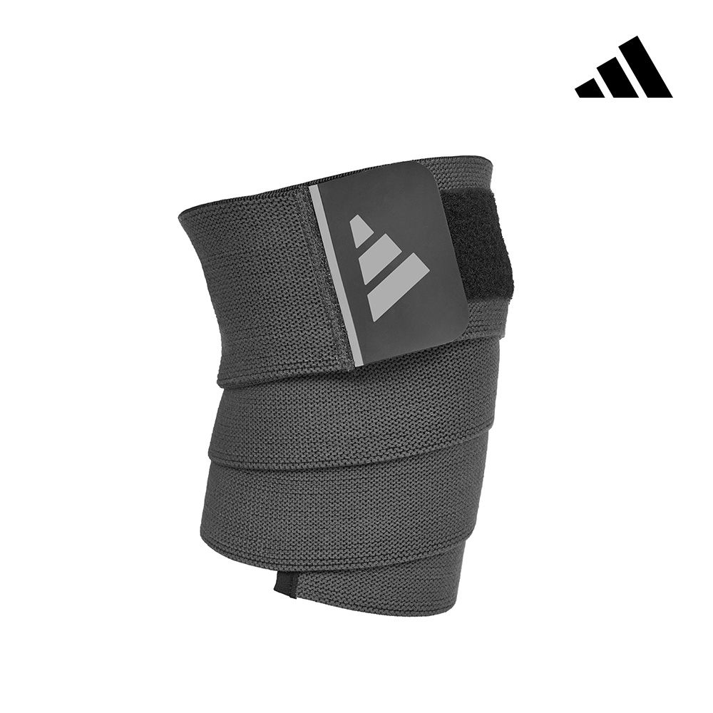 adidas 愛迪達 【福利品】彈力纏繞式訓練護帶-黑/藍
