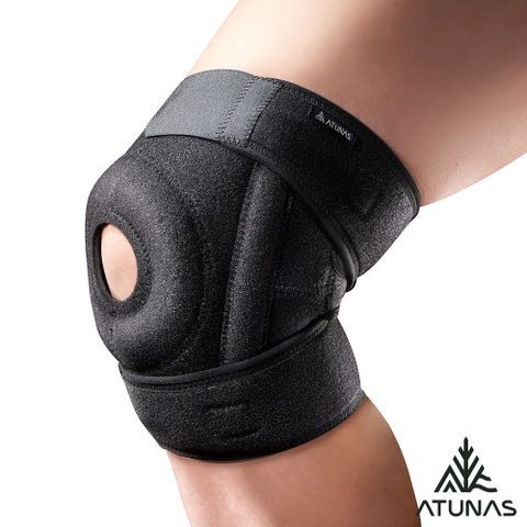 ATUNAS 歐都納 開放式軟鐵護膝A1SAGZ01黑/休閒防護/護具/運動配件