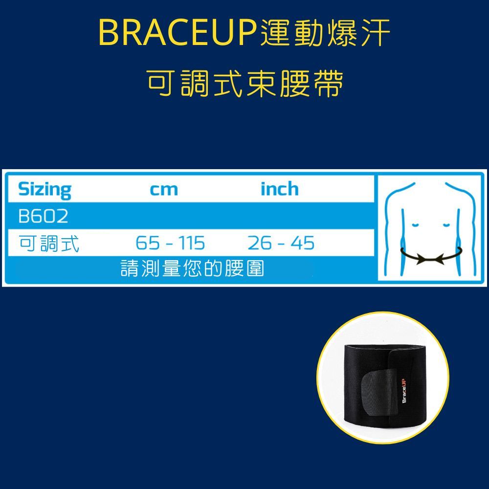 BraceUP 美國品牌 運動護腰帶 爆汗束腰帶 減重  苗條曲線 運動健身 彈力加壓支撐 收腹