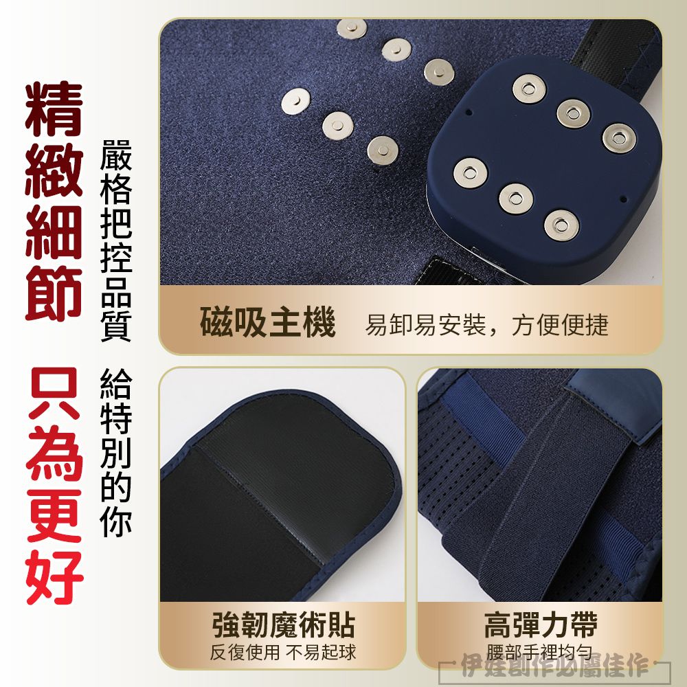  電熱保暖震動按摩護腰帶 三段調節按摩儀 鋼板支撐彈力束腰帶(USB充電 前後發熱 交換禮物)