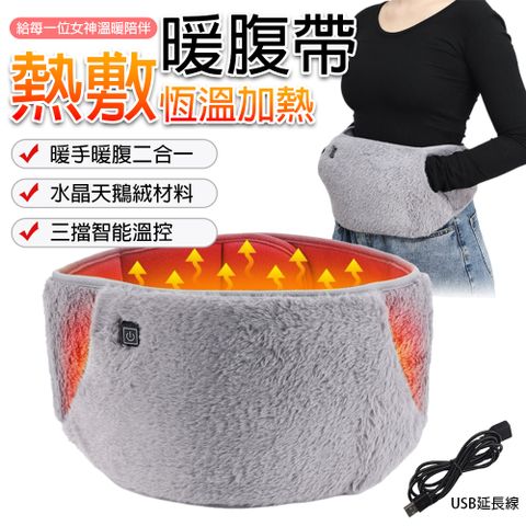 USB發熱護腰帶0627R 灰色腰帶+1.5米延長線