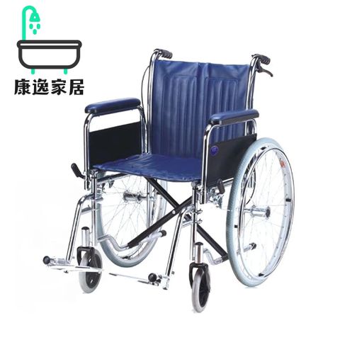 【輪椅】康復醫療 電鍍18吋可拆手腳輪椅A附加功能A款