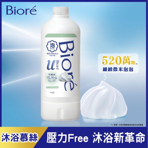 Bioré 蜜妮 高彈潤沐浴慕絲補充瓶 自然草本香450ml