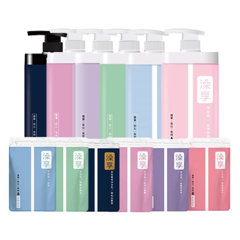 澡享沐浴乳1+1組 (沐浴乳1000g+補充包650g)