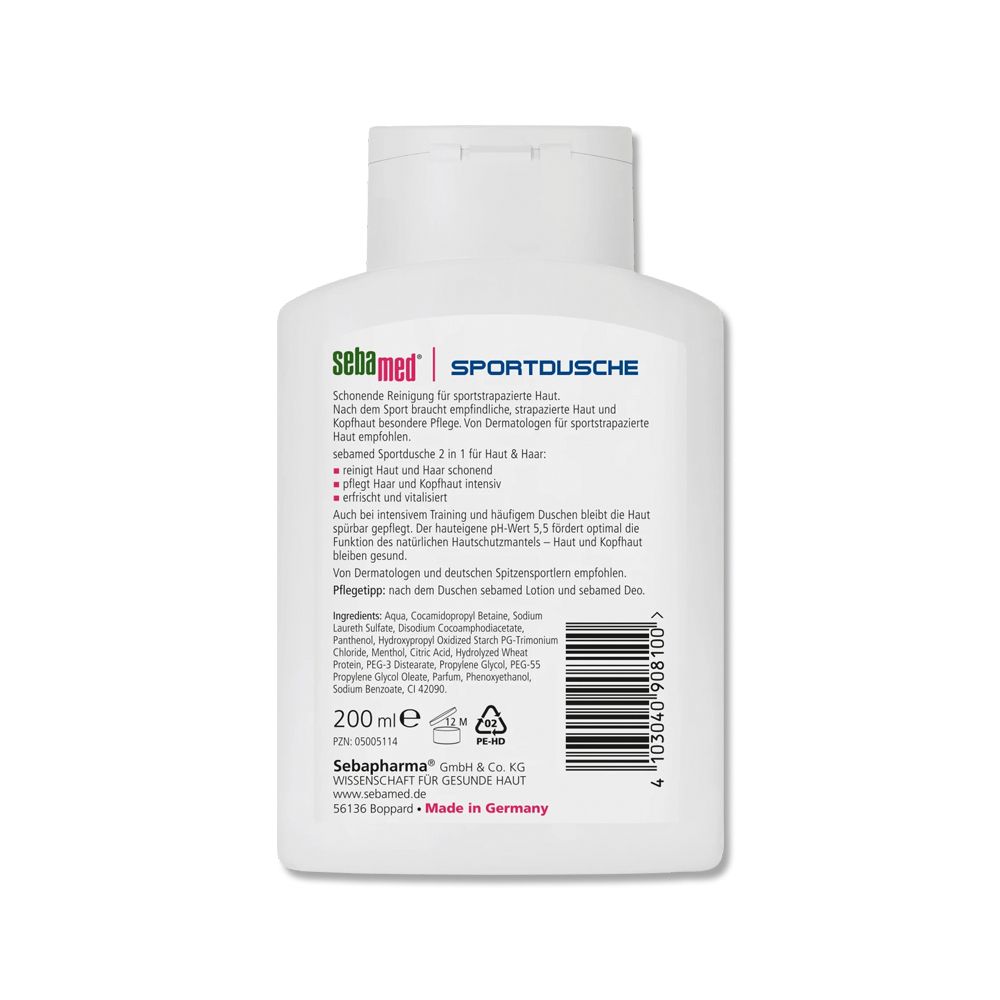  (2瓶超值組)德國Sebamed-pH5.5運動型清爽淨味2合1洗髮沐浴乳200ml/瓶(洗髮乳,沐浴乳)