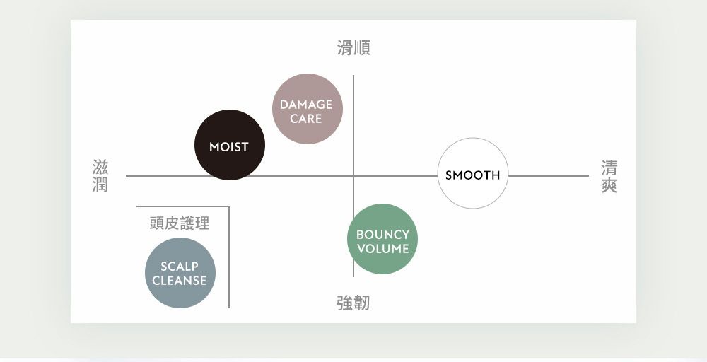 滑順MOISTDAMAGECARE頭皮護理BOUNCYVOLUMESCALPCLEANSE強韌SMOOTH