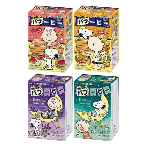 KAO 花王 日本   SNOOPY 造型盒 碳酸入浴錠 12錠入