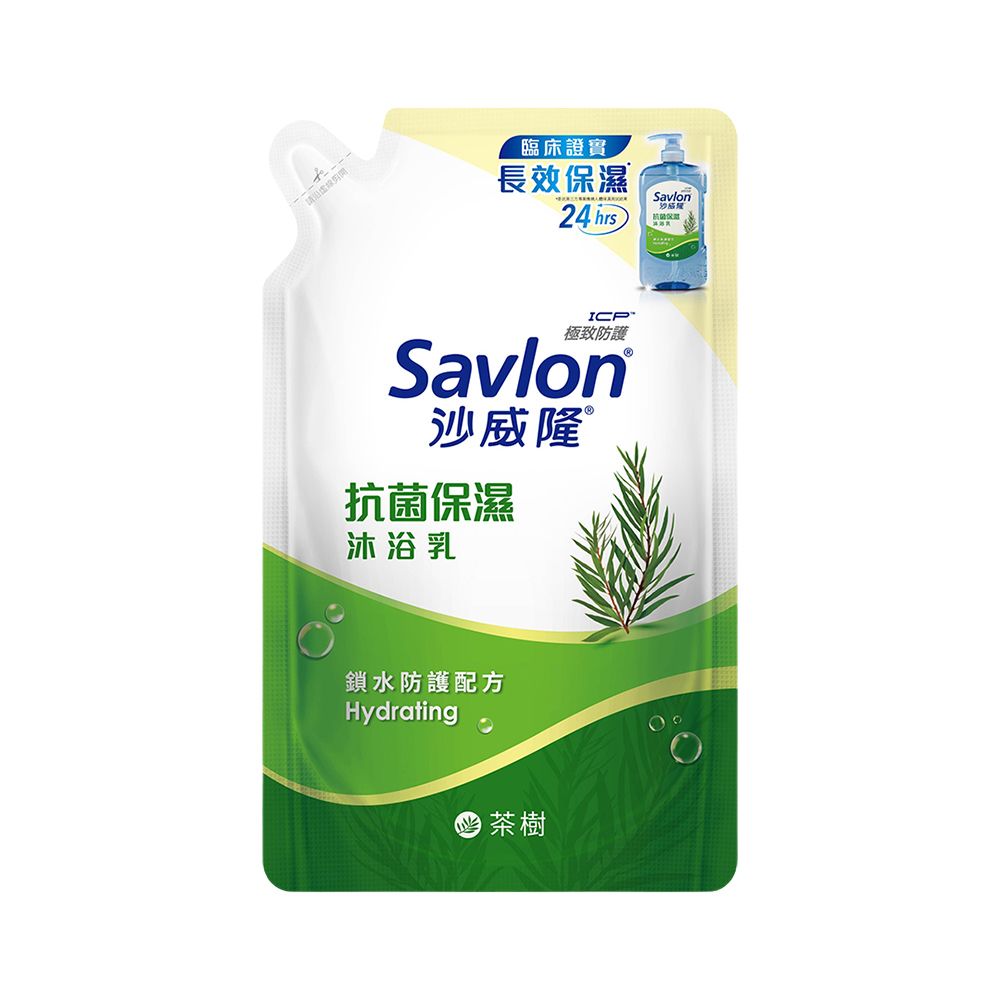 沙威隆 抗菌保濕沐浴乳補充包 茶樹 600g