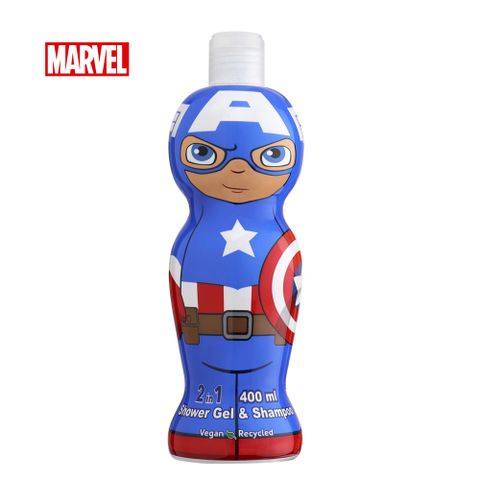 Marvel 漫威 美國隊長2合1沐浴洗髮精 400ml (萌Q收藏版)