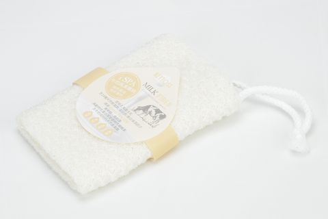 KEYTOSS 詰朵斯 Milk Fiber-淨去角質三層澡巾1入 (10*14*1.5CM)