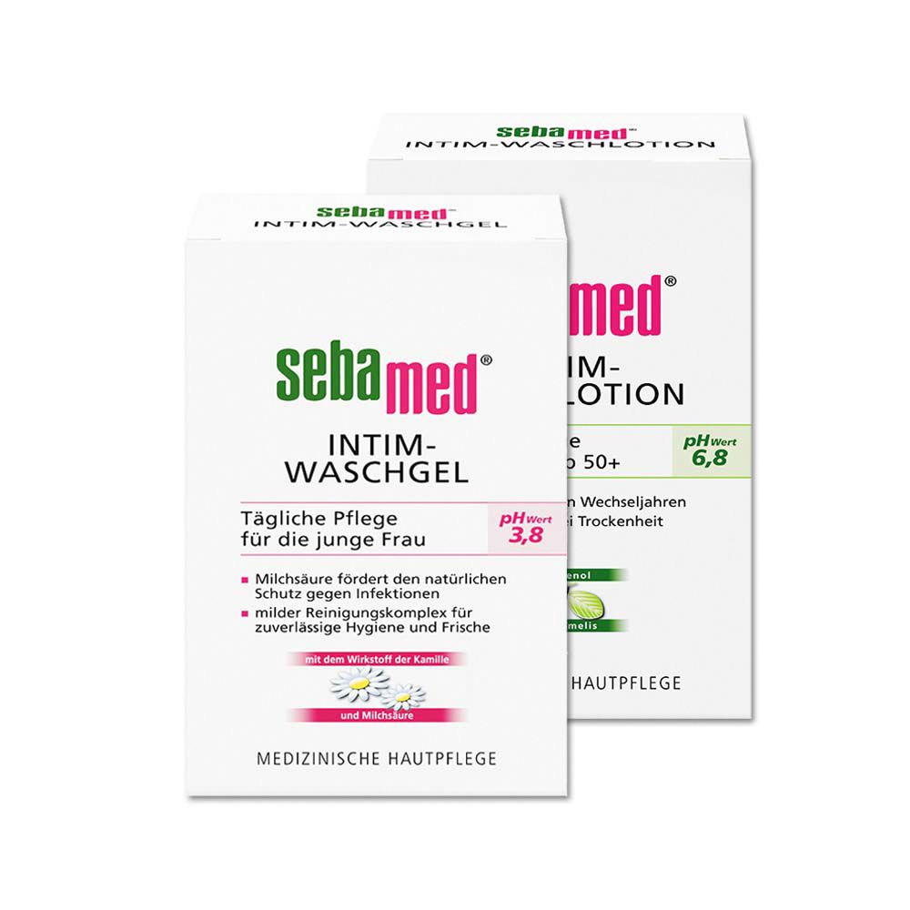 Sebamed 施巴 (2盒任選超值組)德國-私密肌保養潤澤潔膚露(2款可選)200ml瓶/盒(經期肌膚調理清潔沐浴乳,熟齡肌潔淨舒緩護潔凝露,身體私處淨味清爽潔淨凝膠)