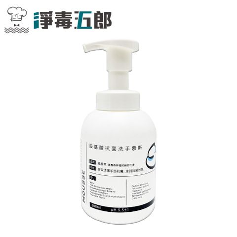 【淨毒五郎】胺基酸抗菌洗手慕斯300ml-風鈴草香