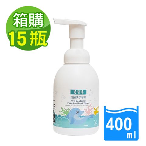 潔易淨 15瓶/箱購 抗 菌洗手慕斯400ml