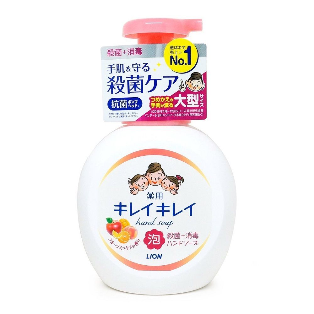 殺菌+消毒手肌を守る選ばれて売上※No1殺菌ケア抗菌.つめかえの大型有効でありません。ヘッドはてください。※2019年1月~12月シリーズ累計販売金額インテージSRIハンドソープ市場 (ボディ用石除く)藥用キレイキレイhand soapミックスの泡殺菌 + 消毒ハンドソープLION