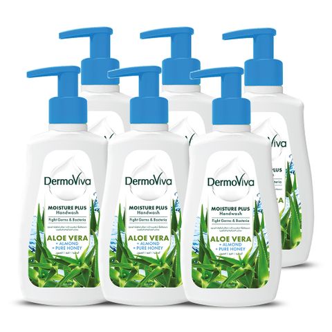 【杜拜DABUR】DERMOVIVA蘆薈保濕洗手乳200ml(6入組)
