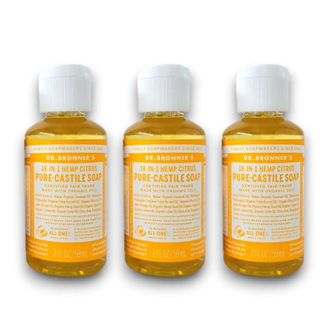 Dr.Bronners 布朗博士 Dr. Bronners 柑橘潔膚露59ml*3入