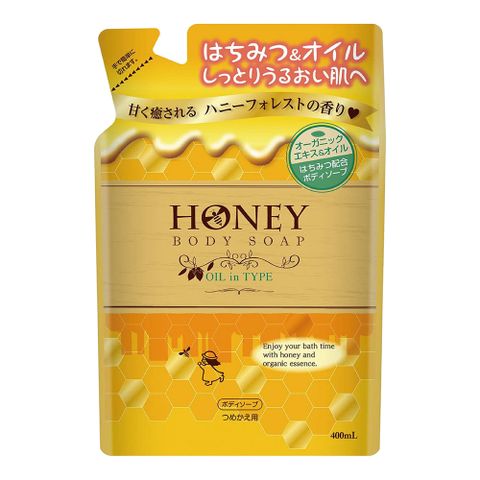 第一石鹼 日本  蜂蜜保濕沐浴乳補充包 400ml