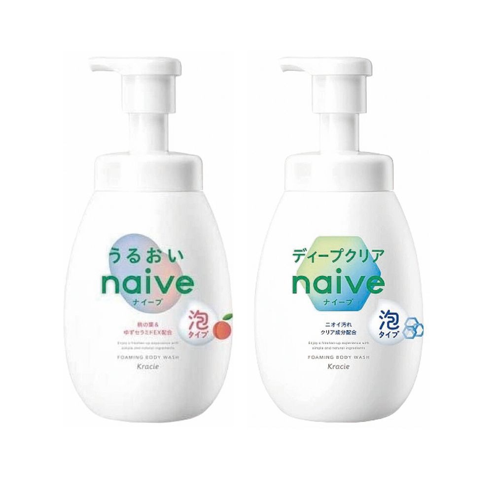 Kracie 葵緹亞 日本   Naive 保濕溫和泡沫沐浴乳 600ml