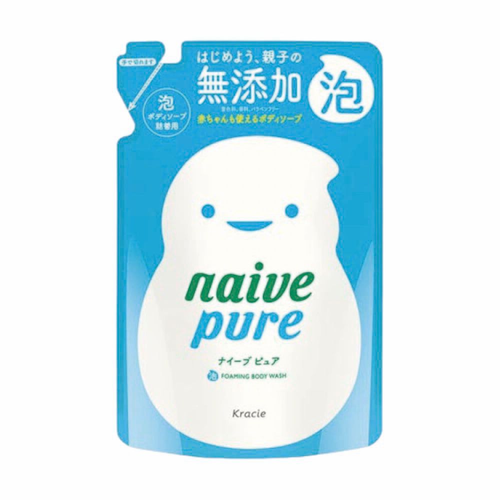 Kracie 葵緹亞 日本   Naive 嬰幼兒泡沫沐浴乳補充包450ml