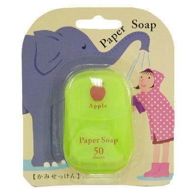 CHARLEY 日本Paper Soap 紙香皂片 50入-蘋果