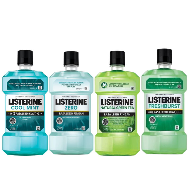 LISTERINE 李施德霖  除菌漱口水 (薄荷清新草本天然綠茶無酒精配方250ml