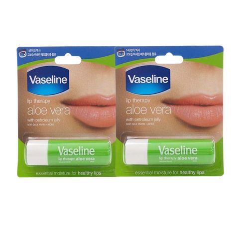 【Vaseline 凡士林 】蘆薈 護唇膏 (2入) 4.8g/支