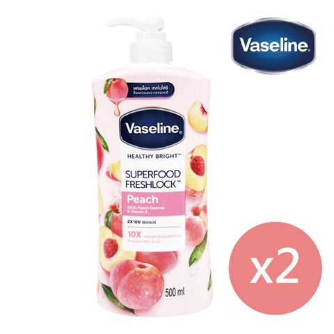 Vaseline 凡士林 身體潤膚乳液 水蜜桃+維他命E (2瓶組每瓶500ml)