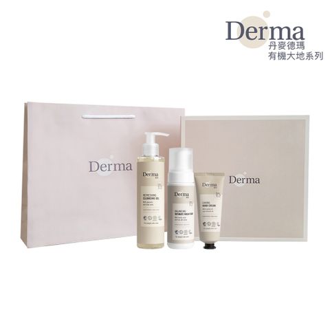 【Derma】大地 Eco 蘆薈保濕禮盒(護手霜75ml+私密慕斯150ml+潔顏露 200ml)