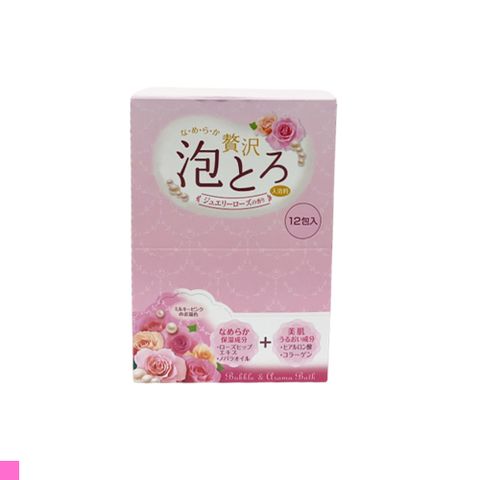 日本 牛乳石鹼 入浴劑 泡澡粉 玫瑰花香 12包入/盒