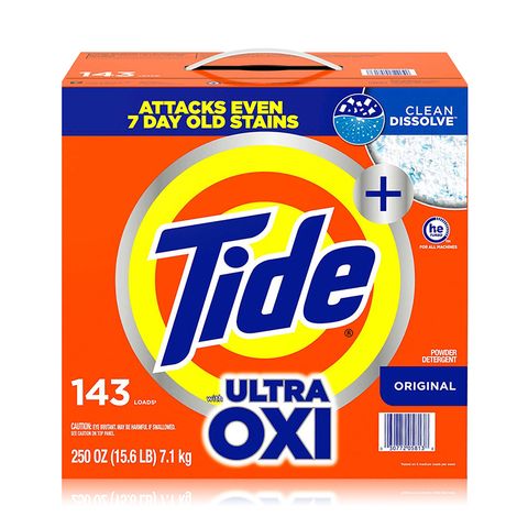 送洗碗精Tide濃縮OXI亮白護色洗衣粉250oz/7.1kg