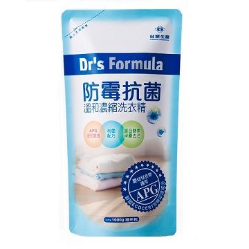 台塑生醫 全新升級Drs Formula防霉抗菌溫和濃縮洗衣精 1000g/補充包