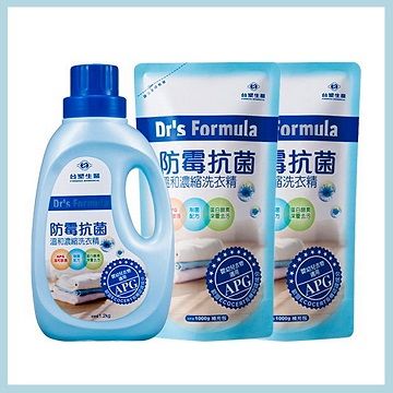 台塑生醫 全新升級Drs Formula防霉抗菌溫和濃縮洗衣精 (1+2超值組)