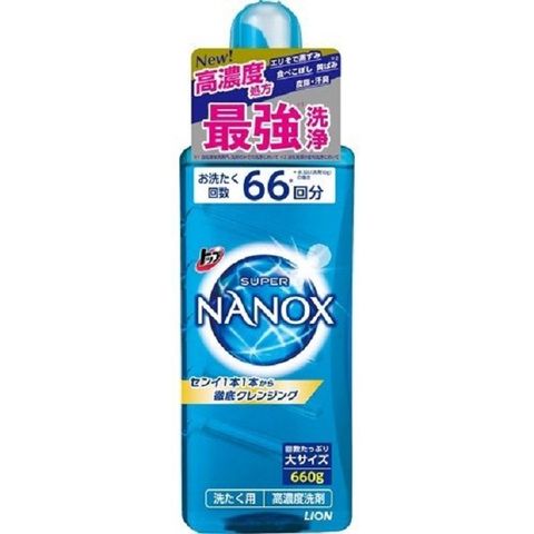 LION 日本獅王 日本TOP SUPER NANOX高濃度洗衣精 強效去污660g