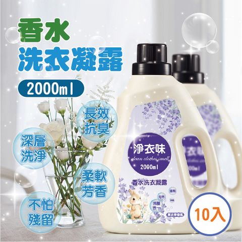 【淨衣味】 香水洗衣凝露 2000 ml X10入組 (洗衣精/衣物清洗/香氛洗衣精)