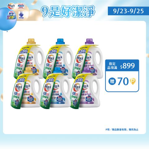 一匙靈抗菌EX洗衣精 瓶裝2.4KG+室內晾衣補包企劃組200g(箱購)