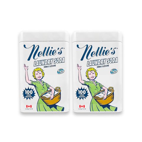 (2罐)【加拿大Nellies】復古鐵盒洗衣蘇打粉1.5kg/超大罐