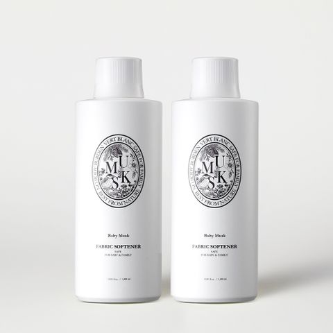 VERTBLANC 寶寶天然衣物柔軟精｜白色麝香2入 (1000ml)