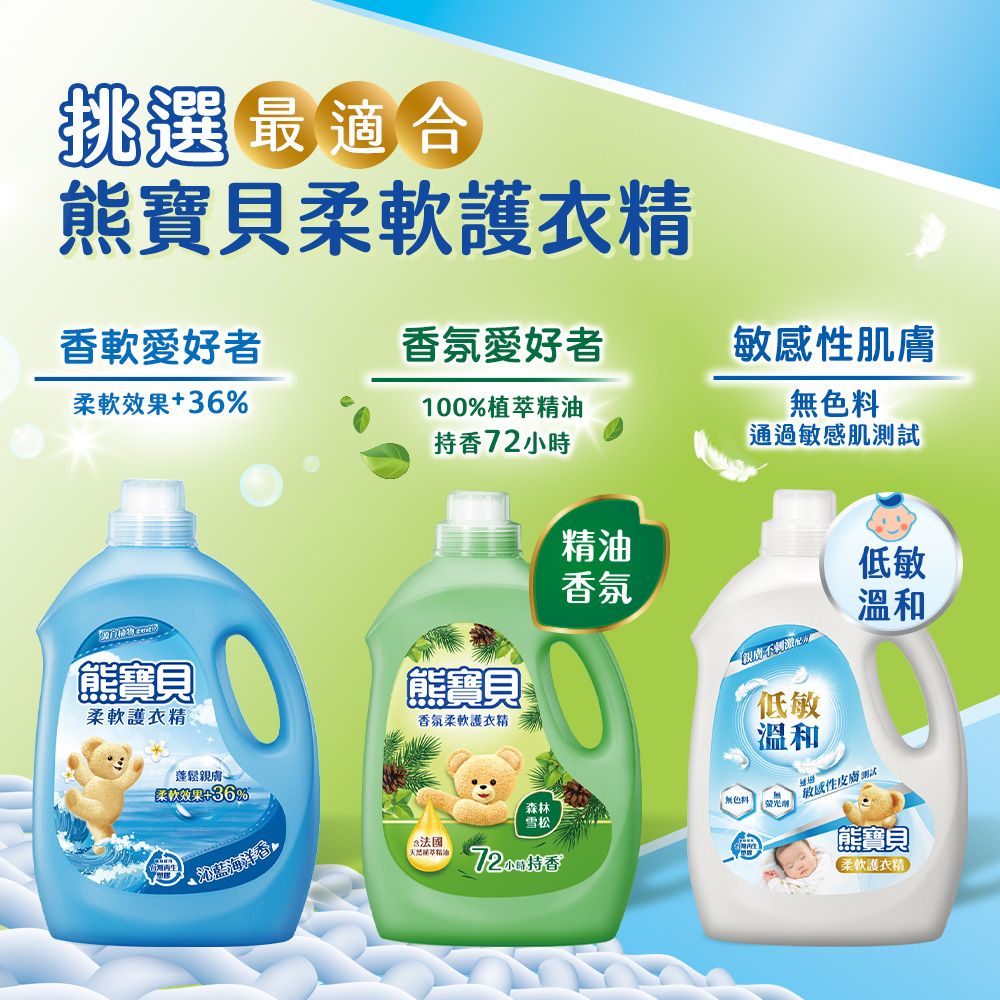 熊寶貝 柔軟護衣精補充包_單入1.75L/1.84L(10款任選)