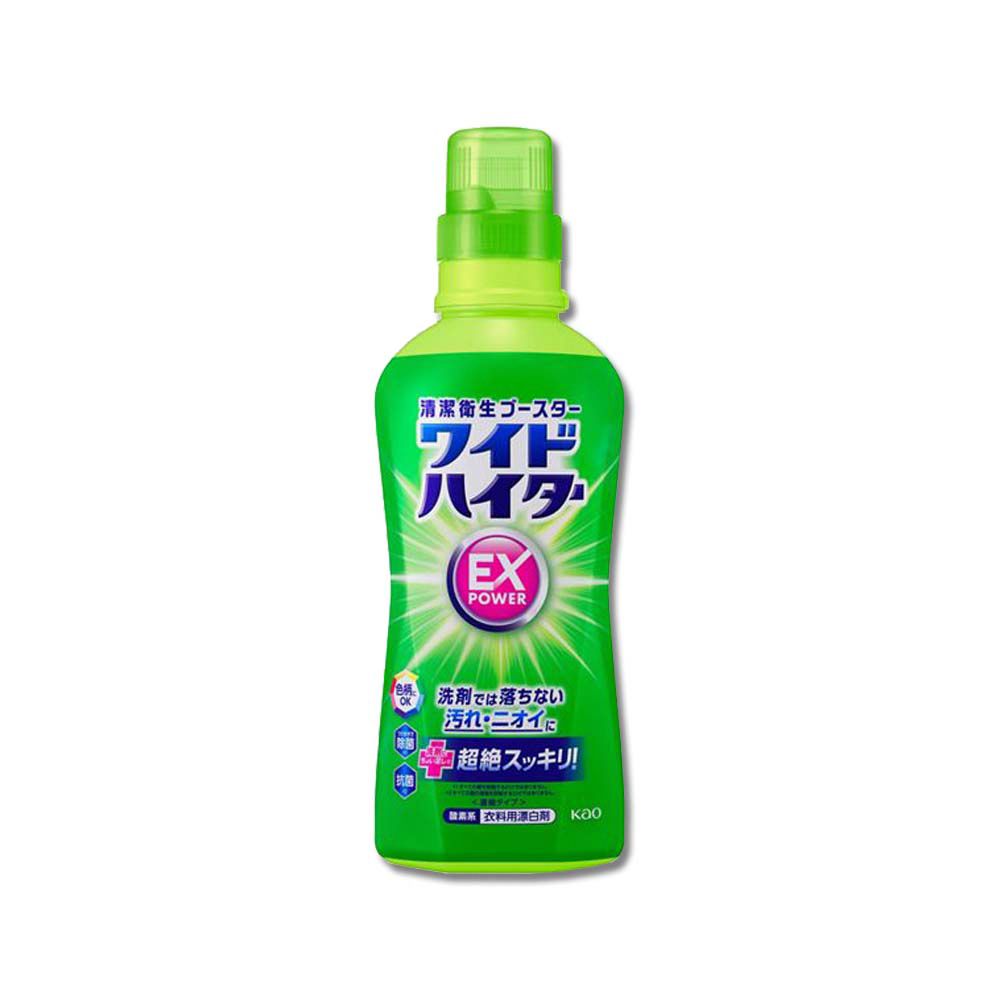 KAO 花王 日本-EX Power氧系護色洗衣漂白劑560ml/綠瓶(彩色衣物,白色衣物清潔劑,衣袖領口局部去污劑,洗衣精去漬劑漂白水)