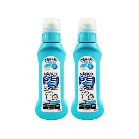 (2瓶)日本LION獅王-NANOX氧系凹凸刷頭衣物局部去漬清潔劑160g/藍瓶