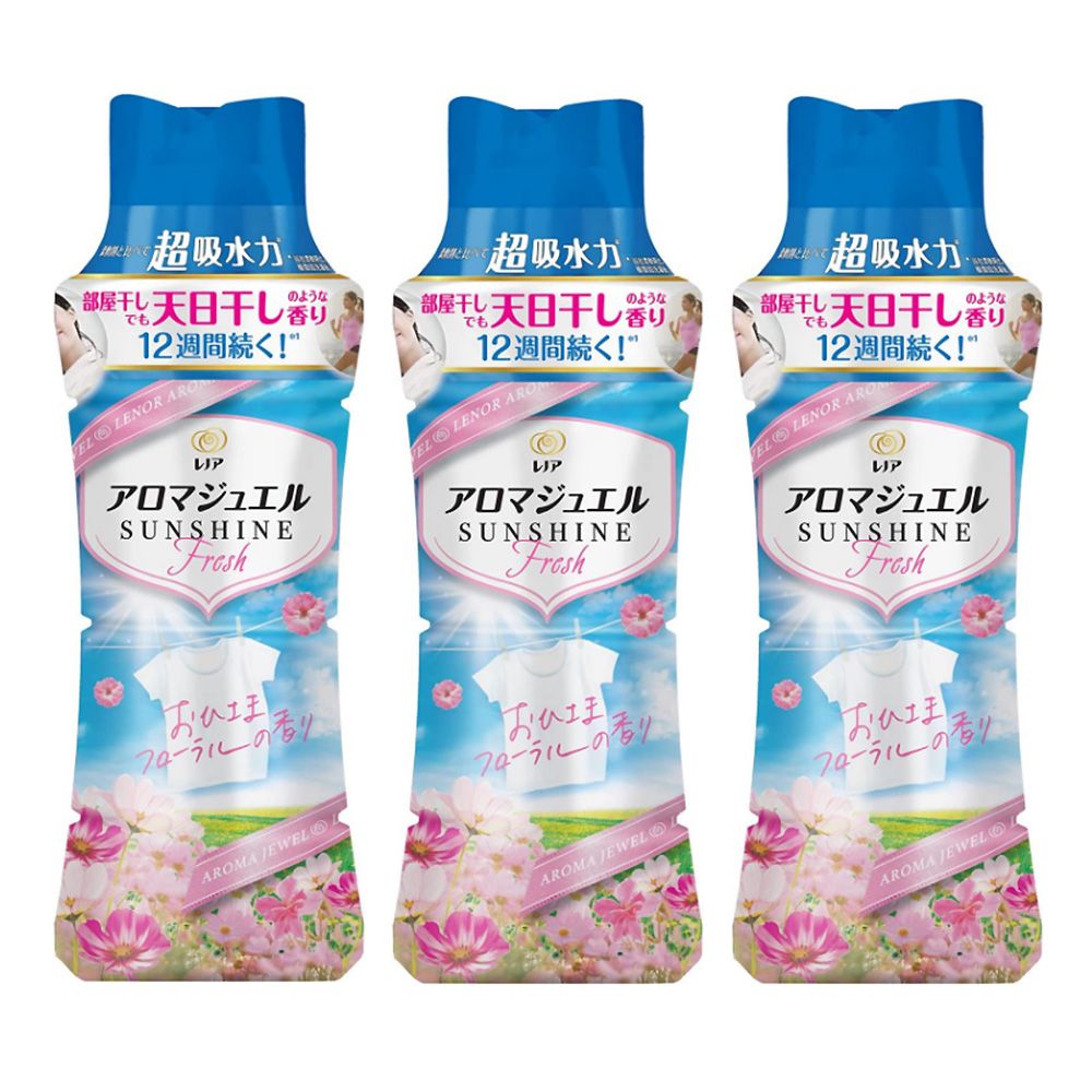 Lenor 蘭諾 3瓶組日本進口 Happiness衣物芳香豆/香香豆 470ml(古典玫瑰/柔和花香/白茶花香/太陽花香)