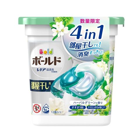 日本【P&amp;G】Bold 4D洗衣膠球盒裝12入 草本葉香