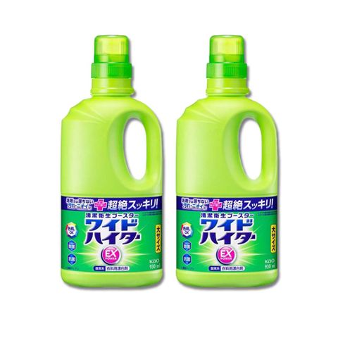 (2瓶超值組)日本KAO花王-氧系護色EX Power衣物漂白劑930ml/大綠瓶(彩色衣物白色衣物皆適用,洗衣機筒槽防霉,洗衣精去漬劑,衣物漂白水清潔劑)