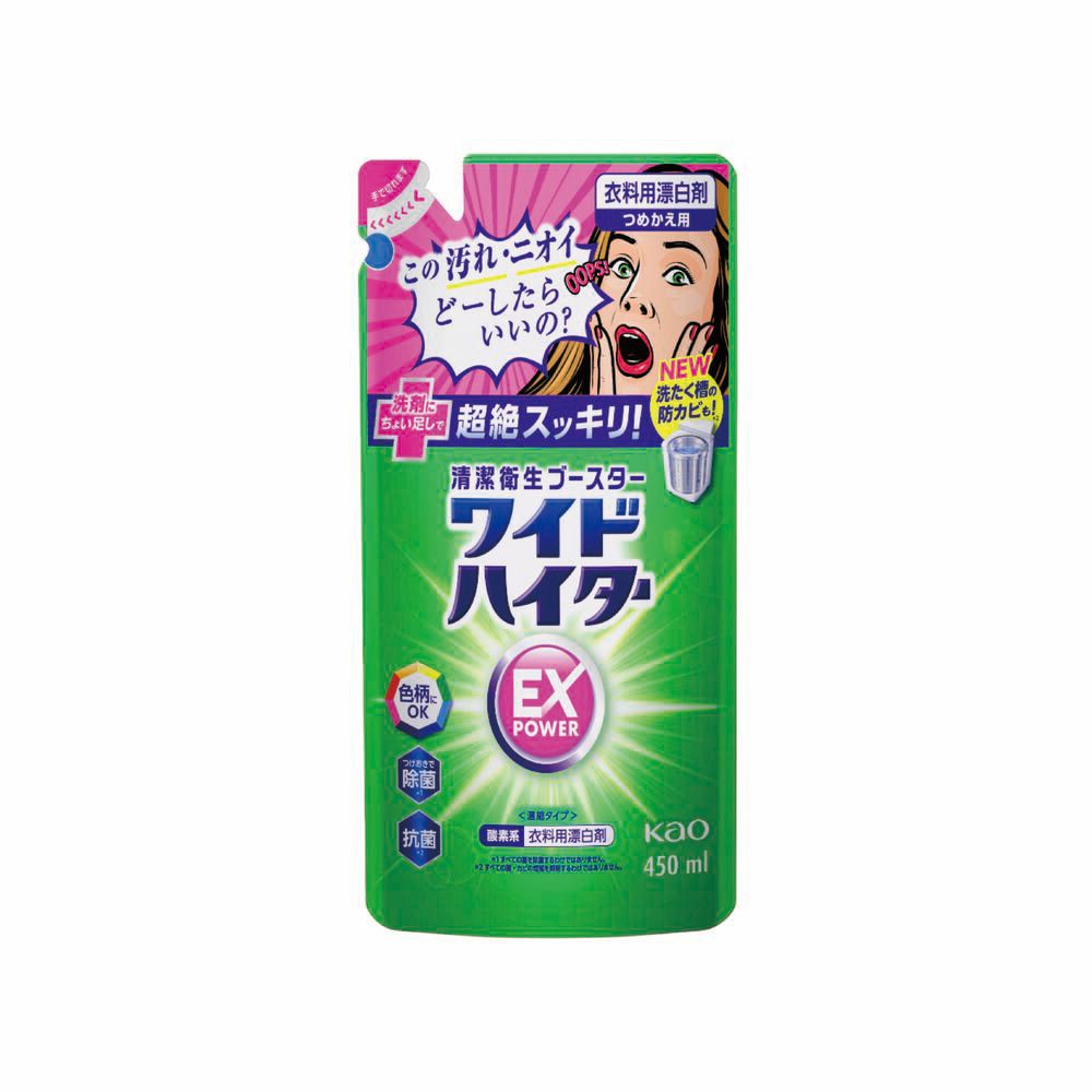 KAO 花王 日本   EX 彩色衣物漂白劑補充包 450ml