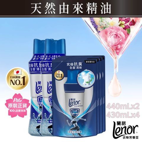 Lenor 蘭諾 抗菌芳香豆/香香豆440mlx2+430mlx4