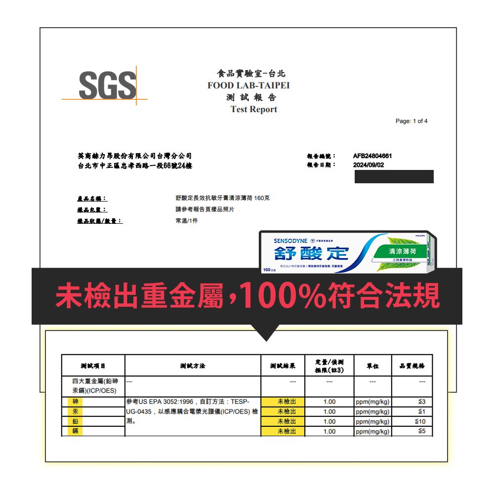 SENSODYNE 舒酸定 【 長效抗敏-清涼薄荷 綠】清新好口氣-抗敏牙膏 160g 2入超值組 x3(新舊包裝隨機出貨)