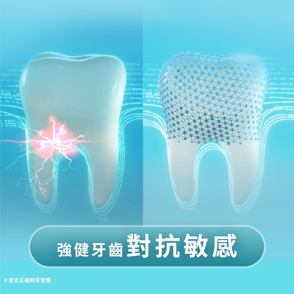 #配合正確刷牙習慣強健牙齒對抗敏感