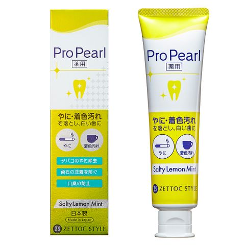 Zettoc 澤托克 【日本】Propearl 淨白牙膏-薄鹽檸檬,100g