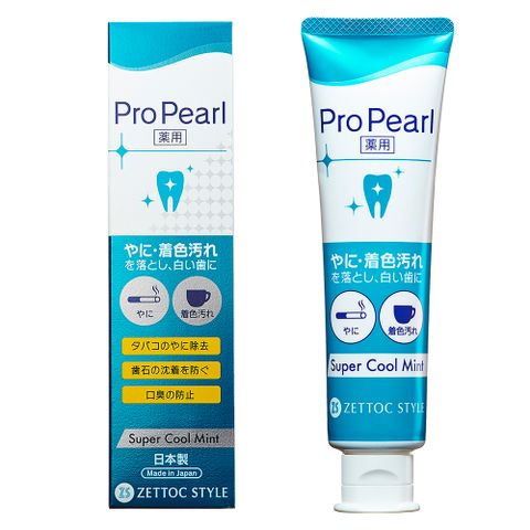 Zettoc 澤托克 【日本】Propearl 淨白牙膏-勁涼薄荷,100g