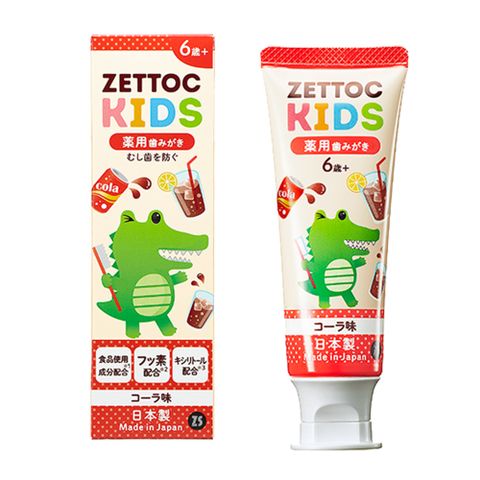 【日本Zettoc】小鱷魚 兒童健齒牙膏-6歲以上(可樂) 70g